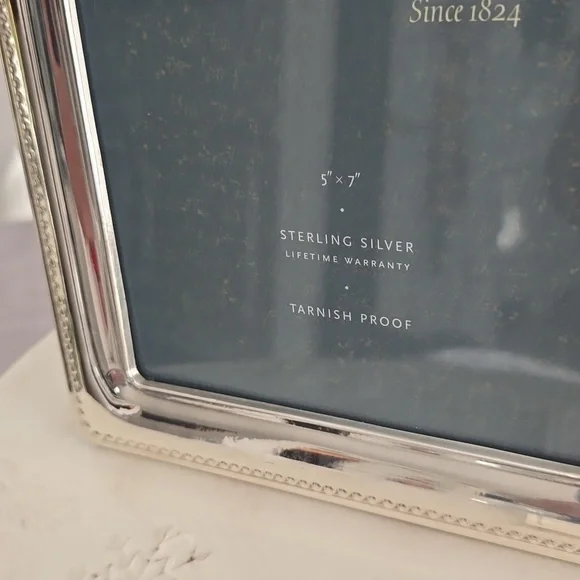 NWOT Reed & Barton Made In Italy Sterlng Silver Beaded Picture Frame 5x7